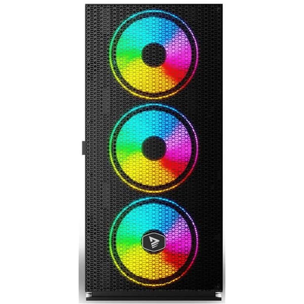 PC-chassi SAVIO Raptor X1 ARGB ATX - 3 fläktar 120 mm, härdat glas, USB 3.0
