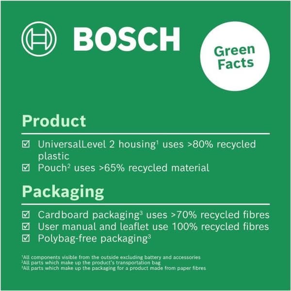 Laser-nivå - BOSCH - UniversalLevel 2 - Precision 0,5 mm - Räckvidd 10 m - Stativ ingår