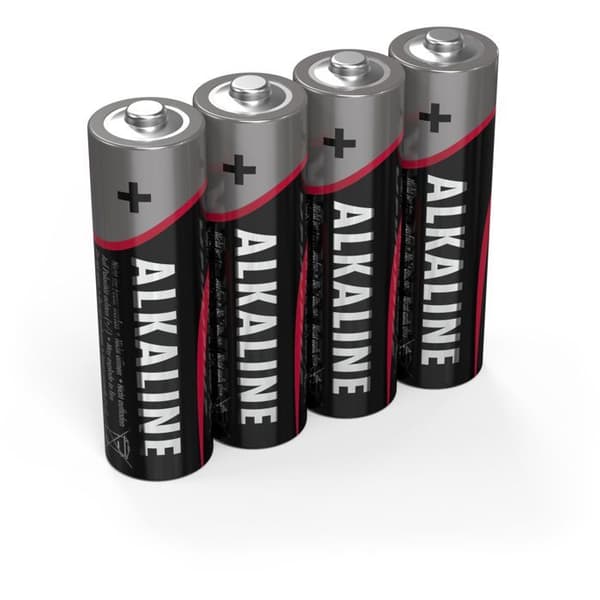 Förpackning med 4 alkaliska batterier - 1,5 V AA - LR6
