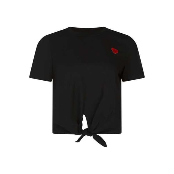 T-shirt i bomull med rak rund hals