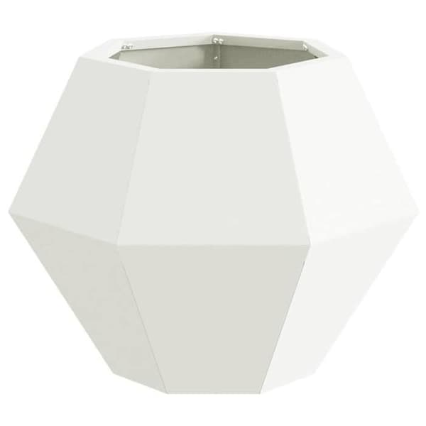 vidaXL Blomlåda Vit 50 x 50 x 40 cm Stål 884054
