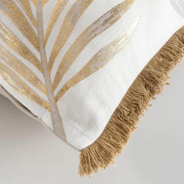 Avtagbar fransad kudde 50 x 50 cm bomull/polyester Melisse