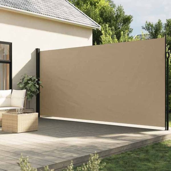 vidaXL Retractable sidomarkis beige 220x500 cm 4004480