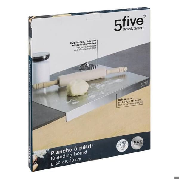 Kavlingsbräda i rostfritt stål - Hållkant - 5five simply smart