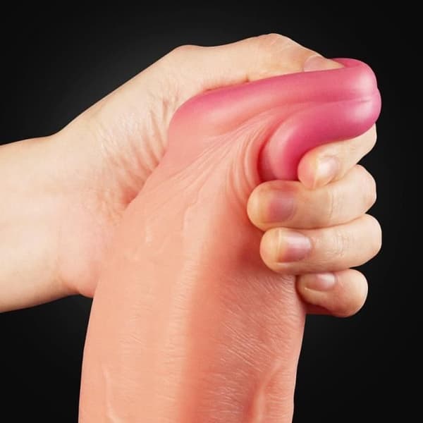 Sextoy - Kärlek Lek - Realistisk Gode King Size Stark - Silikon - XXL - Sugpropp