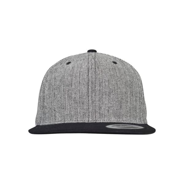Snapback & Strapback Cap - Flexfit - Solid Melange - Svart - Justerbar - Herr
