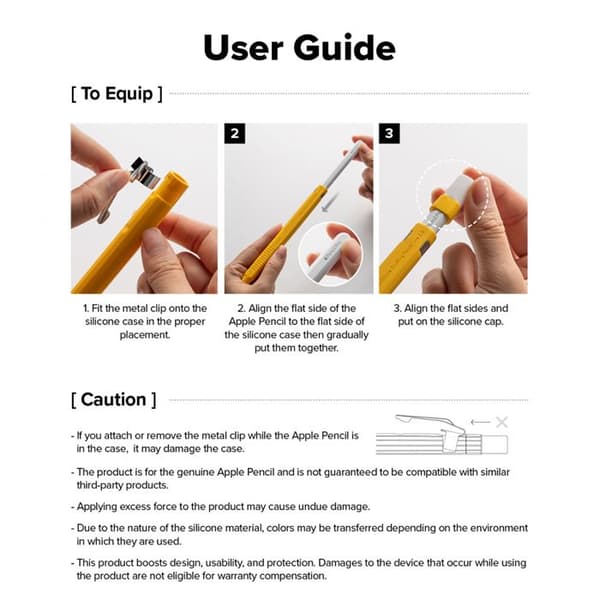 Siliconfodral för Apple Pencil 2:a generationen / Pro - Ringke - Pink Sand