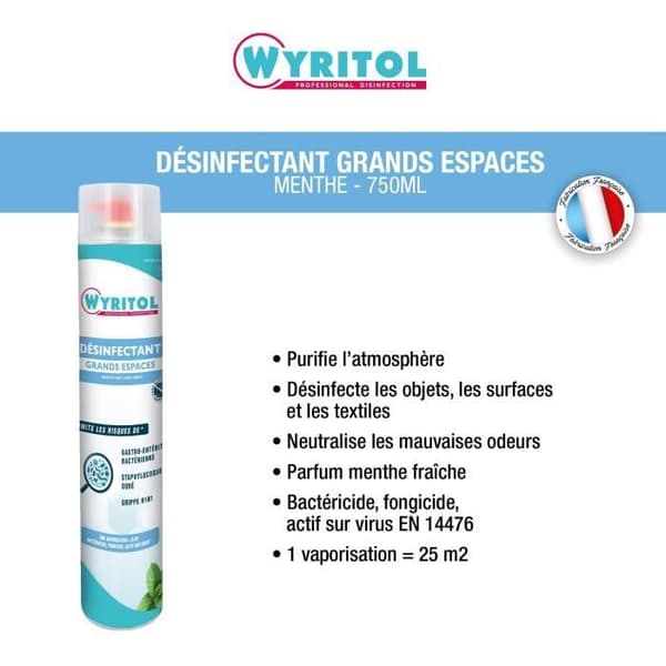 WYRITOL Desinfektionsmedel för stora ytor - 750 ml