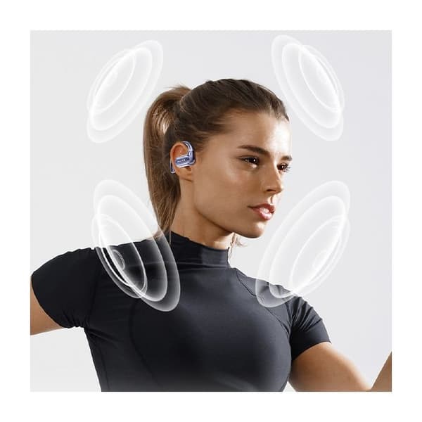 Bluetooth-hörlurar - AWEI - OWS T93 - Bluetooth 5.4 - Dockningsstation - Svart
