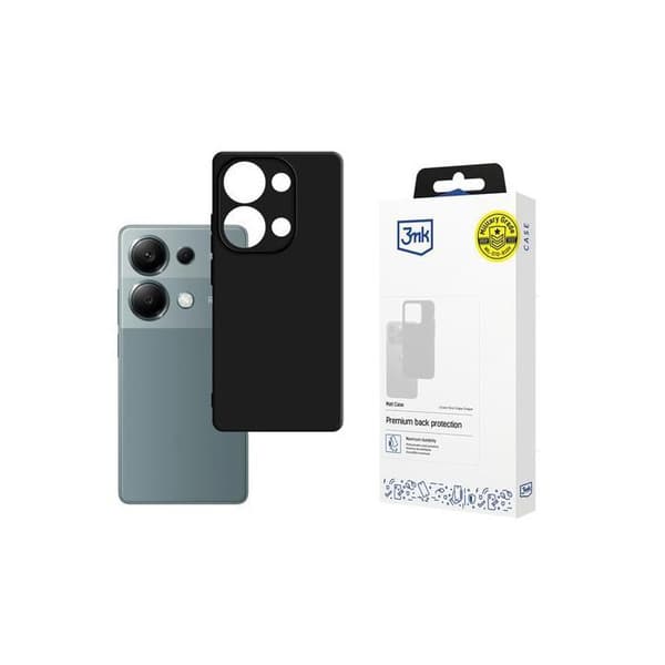 Smartphone-fodral - 3MK - Redmi Note 13 Pro 4G - Mörkgrå - Matt silikon - Repellerande skydd