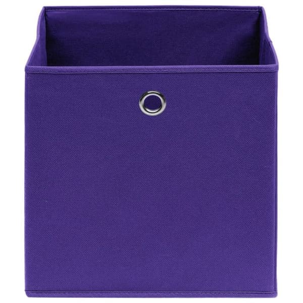 vidaXL Förvaringsboxar 10 st Lila 32x32x32 cm Tyg