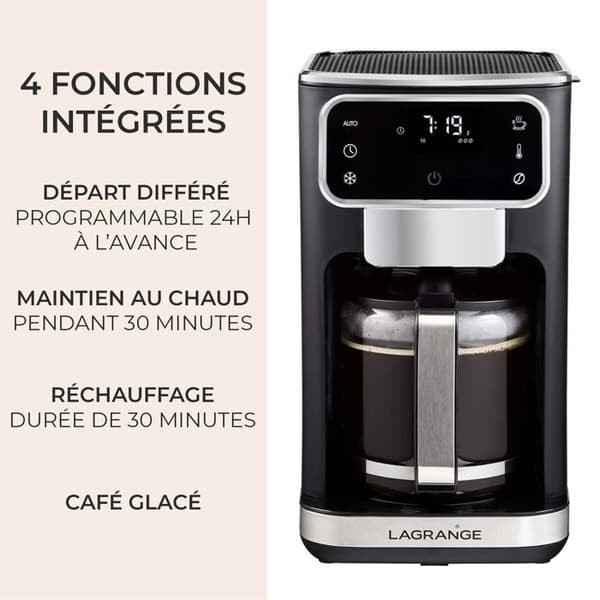 Lagrange 529010 Svart rostfritt kaffebryggare