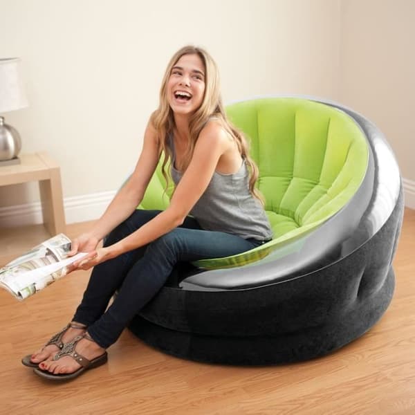 INTEX Uppblåsbar Onyxstol - Grön