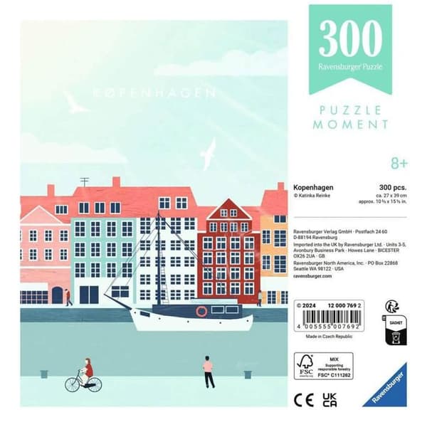 Pussel - RAVENSBURGER - Köpenhamn - 300 bitar - Arkitektur - 39 x 27 cm