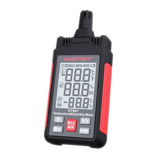 Termometer och Hygrometer - HABOTEST - HT607 - Hög Känslighet - Vit - Kompakt