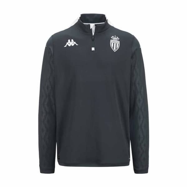 Sweatshirt Ablas Pro 8 AS Monaco 24/25 för Herr - Mörkgrå, vit