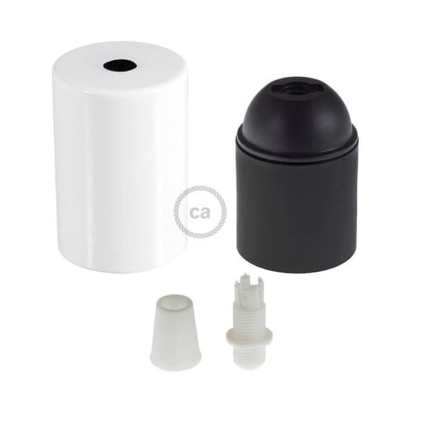 Douille E27 - Creative Cables - KBM4011VB - Cylindrisk - Metall - Blank glänsande