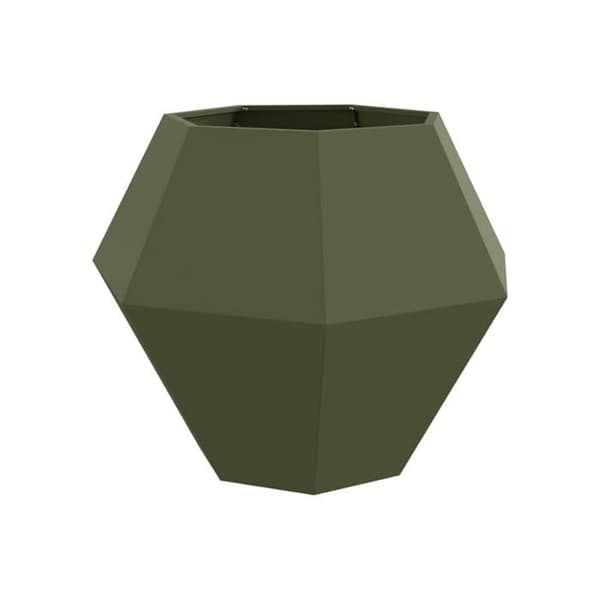 Stålplanteringskärl - vidaXL - Olivgrön - 100x100x80 cm - Rektangulär design - Utomhusbruk