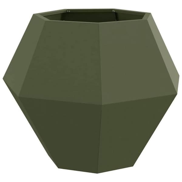 Jardinière - VIDAXL - 75 x 75 x 60 cm - Rostfritt stål - Olivgrön - Rektangulär