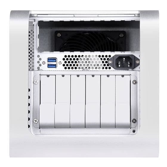 SilverStone SST-CS01S-HS - Mini-ITX-fodralförvaring med Hot-Swappable bricka, Silver