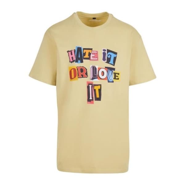 Oversized T-shirt - Exklusiv Studios - Hate It Or Love It - Palemoss - Grön - Herr