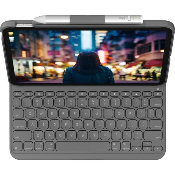 iPad 10:e generationens tangentbordsfodral - Logitech - Slim Folio - Standardstorlek tangentbord - Skydd