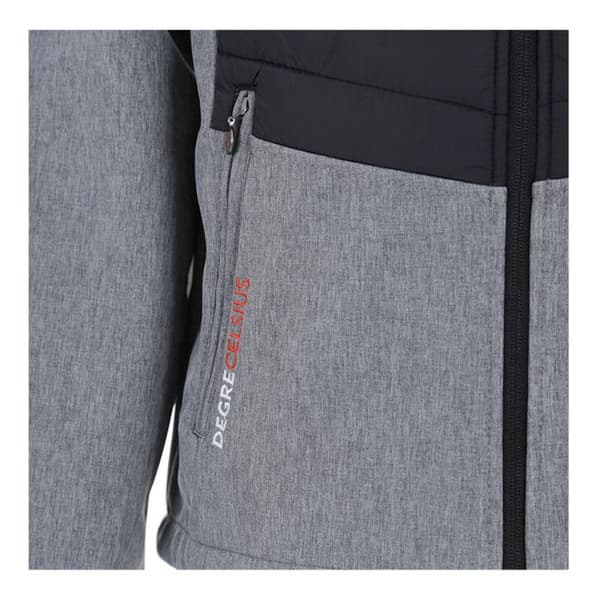 Blouson softshell Degré Celsius Cander - gråmelerad/svart - 2XL