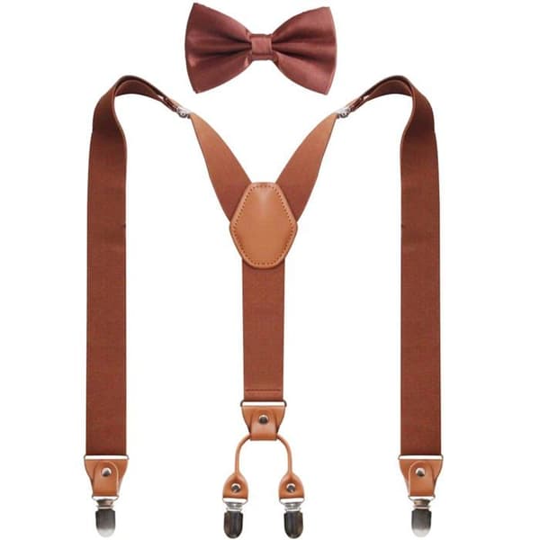 Breteller GUCHOL herr brun 70% polyester 30% elastan, 4 justerbara clips 47 tum