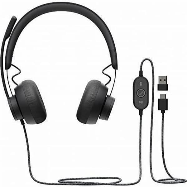 Trådbundet headset Zone + Webcam C925e - Logitech - Videokonferenskit - Stereo - Svart - USB-C