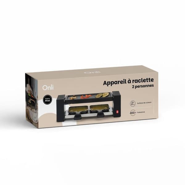 Raclette - ONLI - ON1010N - 2 personer - grill