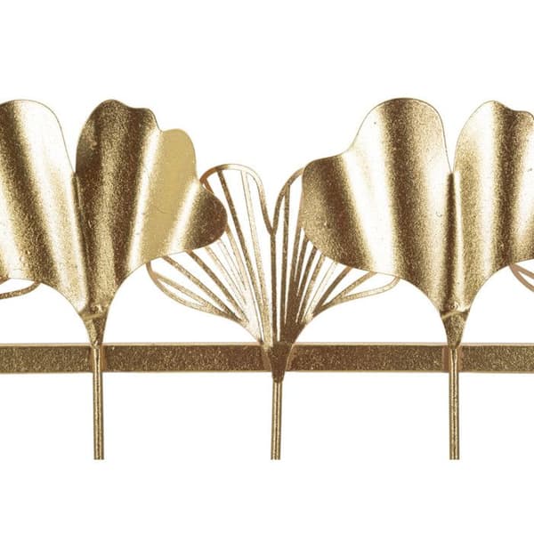 Väggkrok Design 5 Krok "Löv" 49cm Guld