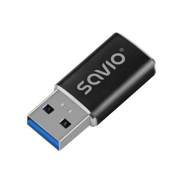 Savio AK-81 USB-C 3.1 (hon) till USB-A 3.1 (han), svart