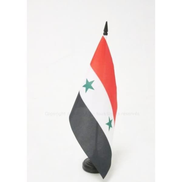 Syrien Bordsflagga 21x14cm - Syrian High Quality