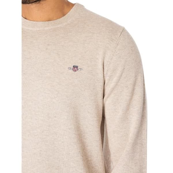 Klassisk bomullströja - GANT - Herr - Beige