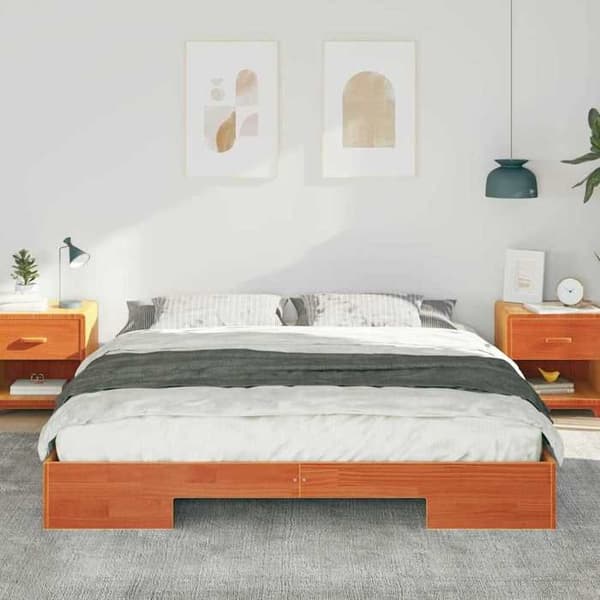 vidaXL Sängram Brun 180 x 200 cm 873021