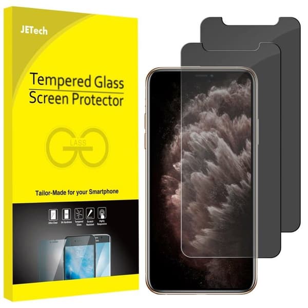 JETech Privacy Screen Protector för iPhone 11 Pro Max och iPhone Xs Max 65-tum, antispionhärdat glasfilm, 2-pack
