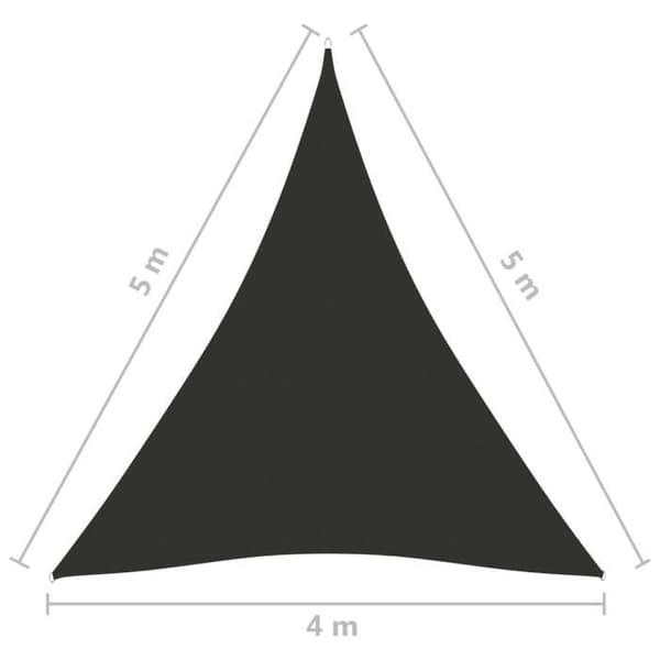 vidaXL Parasol Sail Oxford Tyg Triangulär 4x5x5 m Antracit