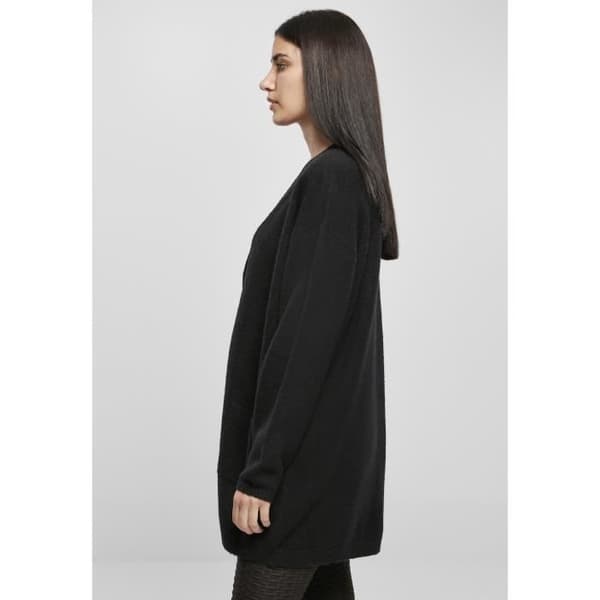 Urban Classics Chunky Fluffy Knit damkofta - svart - S