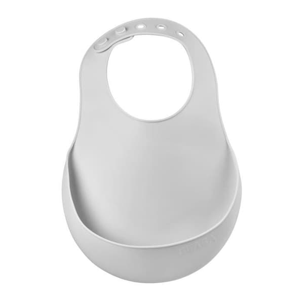 Béaba Meal Bib Silikon Ljusgrå