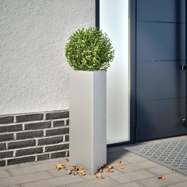 vidaXL Blomlådor 2 st triangulär 30x26x75 cm galvaniserat stål 851154