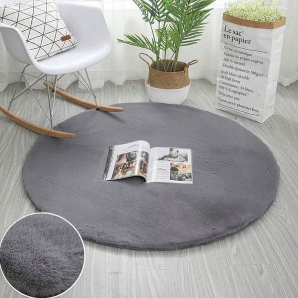 Rund matta Rabbit Strado 140x140 Silver (ljusgrå)