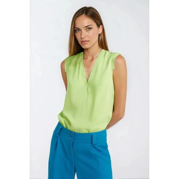 Blus med V-ringning dam Nife