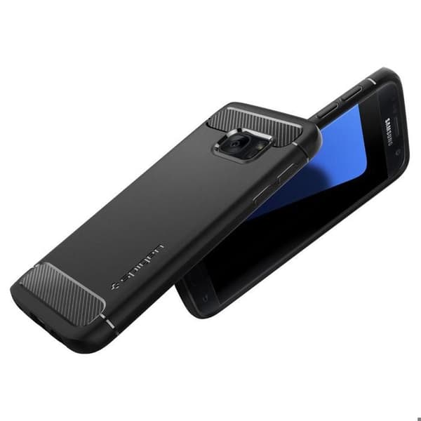 Skyddsskal för Samsung Galaxy S7 - Spigen Rugged Armor - Svart