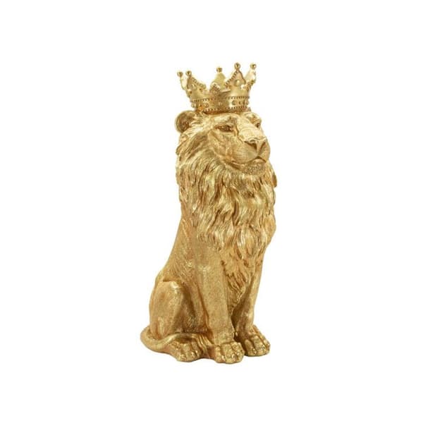 Staty Kung Lejon "Shant" 74cm Guld