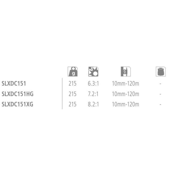Kastspö - Shimano - SLX DC 151 XG - CC-broms - 8,2:1 - 7,6 oz