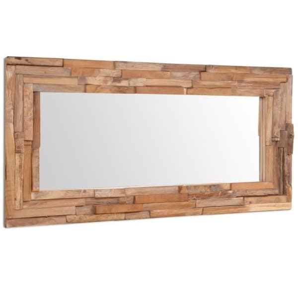 MVS Dekorspegel Teak 120 x 60 cm Rektangulär ®Contemporary®ZFQSGD®
