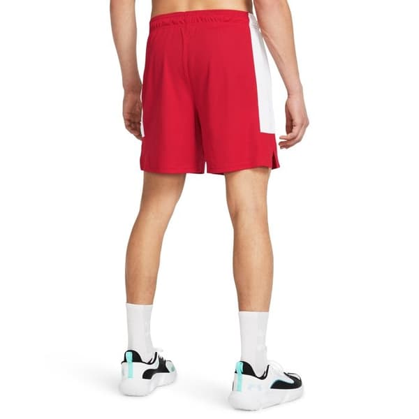 Basketshorts - UNDER ARMOUR - Baseline Zone 7 - Röd - Andningsbar - Elastisk midja