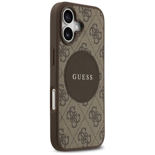 Coque Guess 4G Circle Classic Logo MagSafe för iPhone 17 - Brun