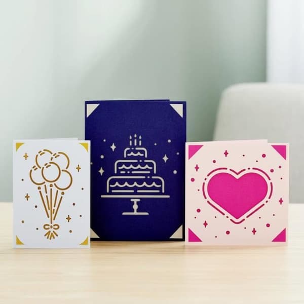 Inläggskort - CRICUT - Prinsessa R40 - Blå - Rektangulär - Filigranskärningar