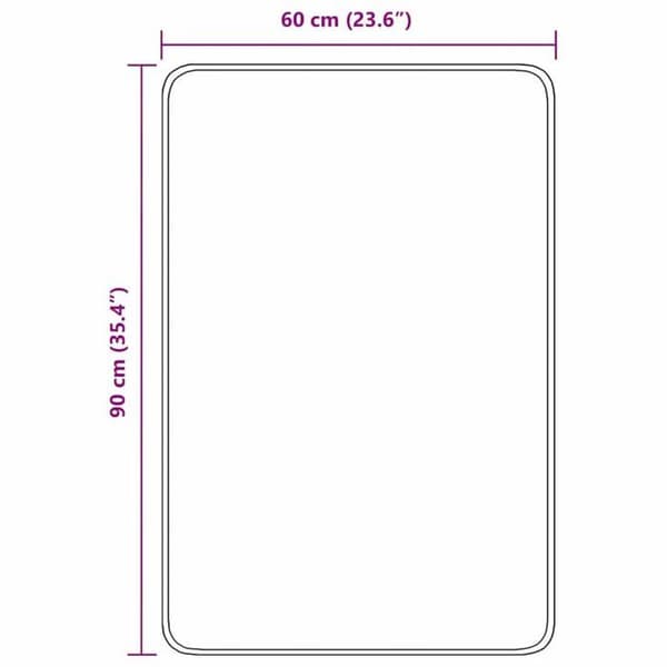 Antislipbadmatta - vidaXL - 60x90 cm - Turkos - Polypropen - Antislipsbas - Maskintvättbar